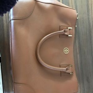 Tory Burch Tan Saffiano Leather Robinson Tote